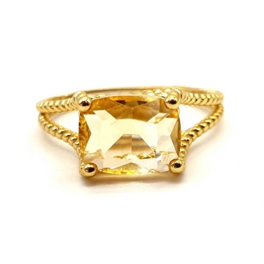 Bague Citrine Argent