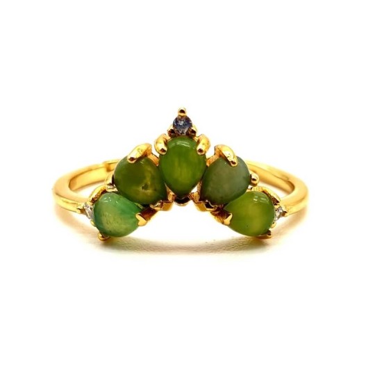 Bague Jade Verte argent