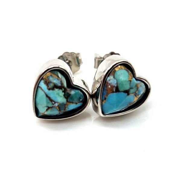 Boucle d'oreille Turquoise argent