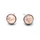 Boucle d'oreille Quartz rose argent