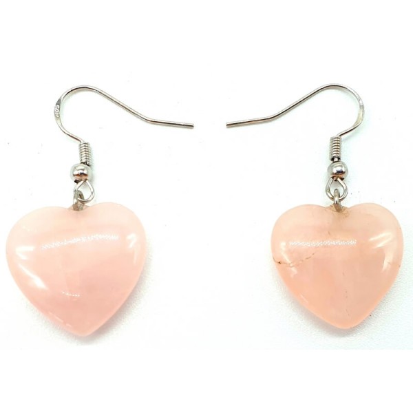 Boucle d'oreille Quartz Rose