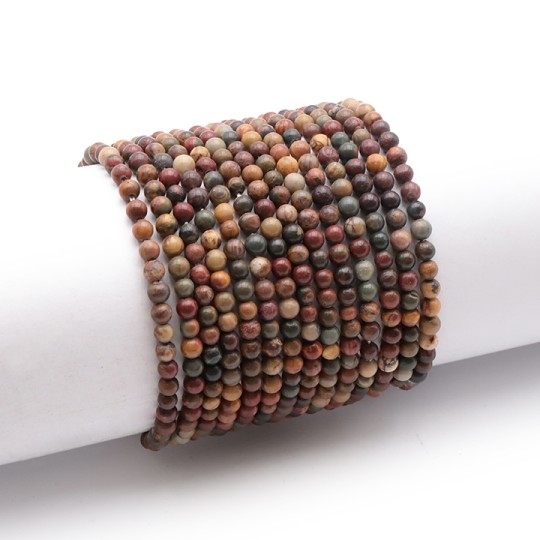 Bracelet Jaspe Polychrome 4mm