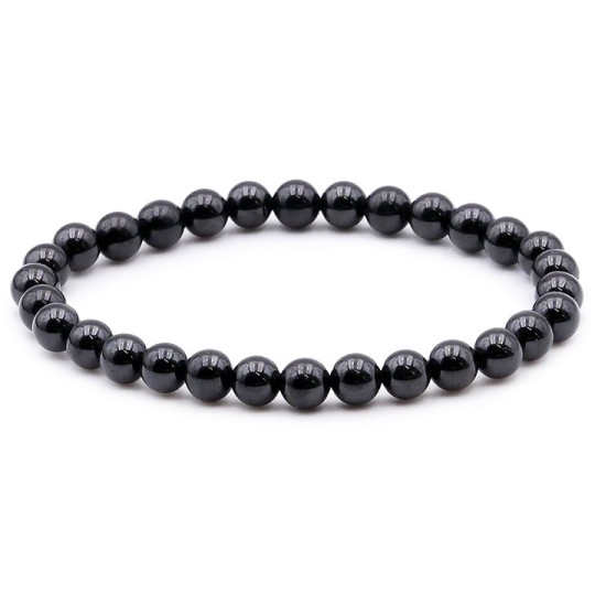 Bracelet Spinelle Noire 6mm