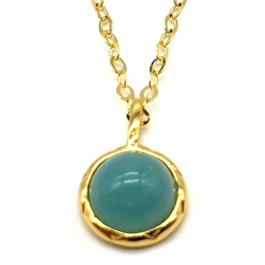 Collier argent Amazonite