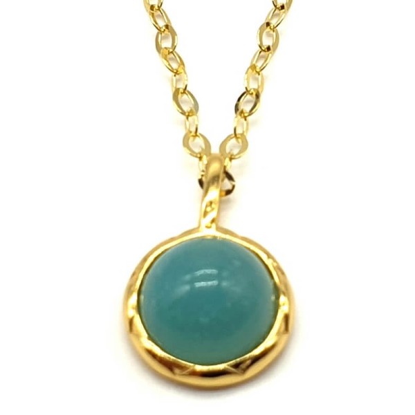 Collier argent Amazonite