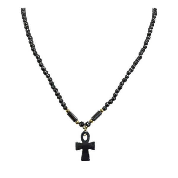 Collier Hématite croix