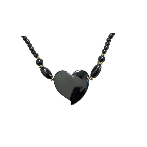 Collier Hématite cœur