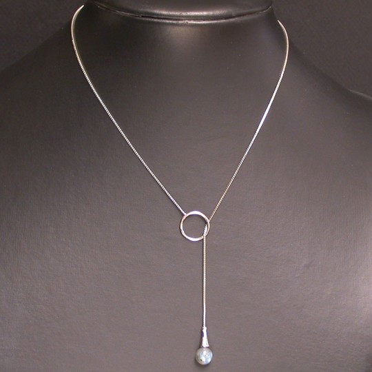 Collier argent Labradorite