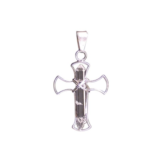 Pendentif croix Cristal de roche