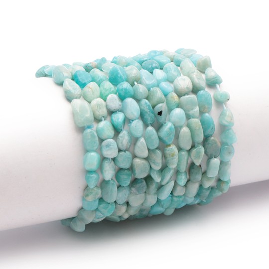 Bracelet pierre roulée Amazonite du Pérou